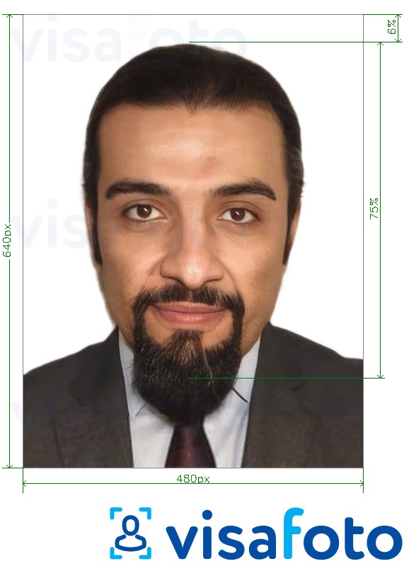  کی تصویر کی مثال سعودی عرب شناختی کارڈ Absher 640x480 پکسل سائز کی تفصیلات كے مطابق بنائی گئی ،  