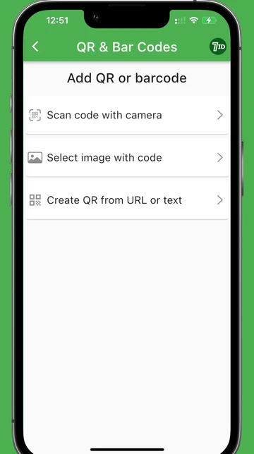 7ID: QR Code Scanner