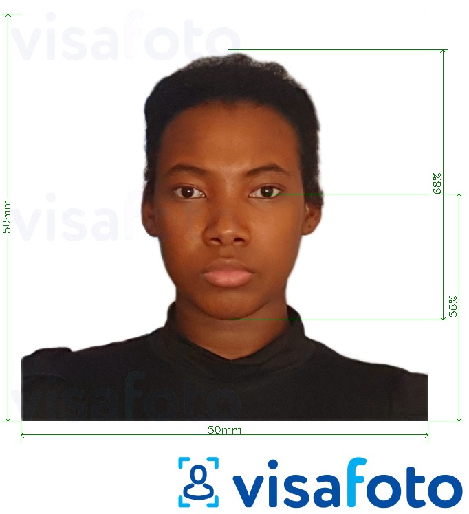  کی تصویر کی مثال بارباڈوس پاسپورٹ 5x5 سینٹی میٹر سائز کی تفصیلات كے مطابق بنائی گئی ،  
