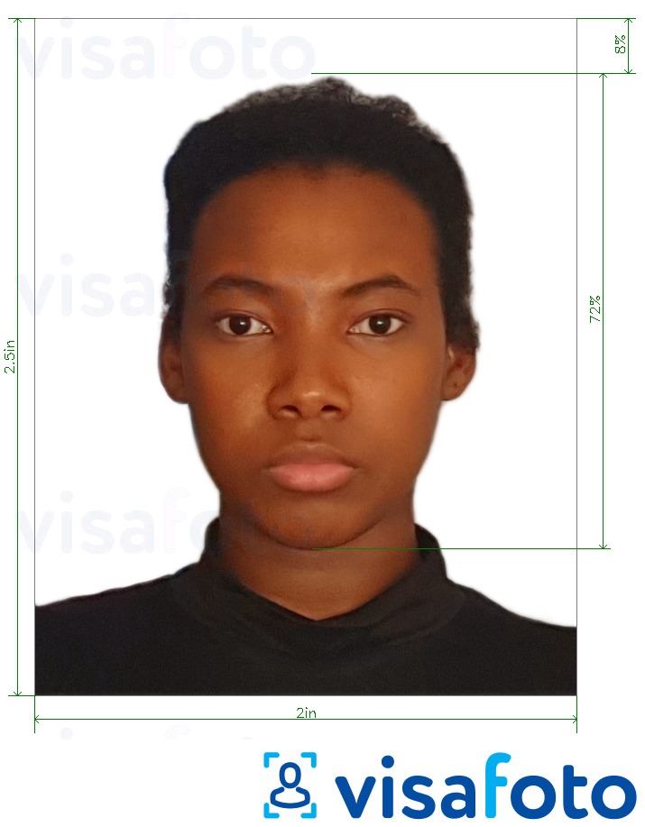  کی تصویر کی مثال کینیا کا ای پاسپورٹ 2x2.5 انچ سائز کی تفصیلات كے مطابق بنائی گئی ،  