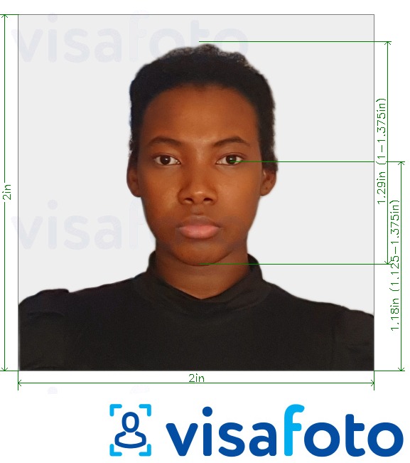  کی تصویر کی مثال مشرقی افریقی ویزا تصویر 2x2 انچ (کینیڈا) (51x51mm، 5x5 سینٹی میٹر) سائز کی تفصیلات كے مطابق بنائی گئی ،  