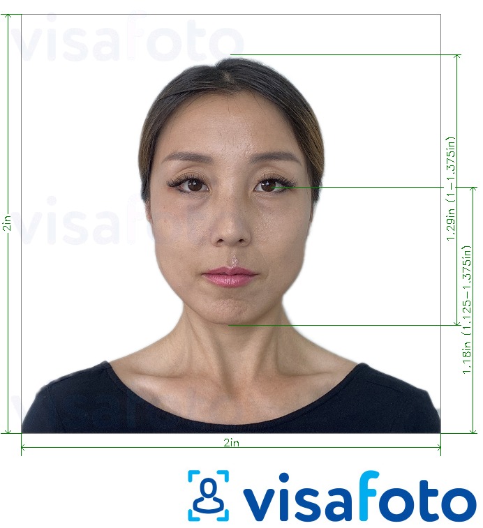  کی تصویر کی مثال تائیوان شناختی کارڈ 2x2 انچ سائز کی تفصیلات كے مطابق بنائی گئی ،  