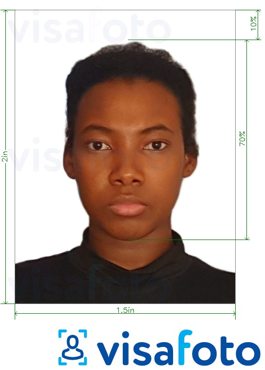  کی تصویر کی مثال زامبیا پاسپورٹ 1.5x2 انچ (51x38 ملی میٹر) سائز کی تفصیلات كے مطابق بنائی گئی ،  