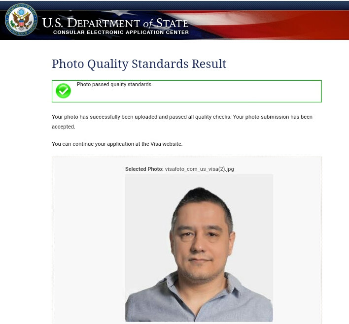 امریکی ویزا تصویر کامیابی کی اسکرین اپ لوڈ کریں