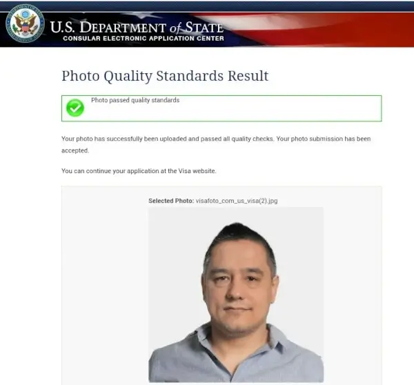 امریکی ویزا تصویر کامیابی کی اسکرین اپ لوڈ کریں